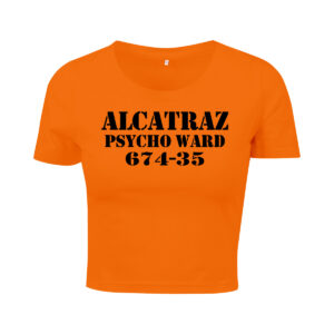 alcatraz orange cropped t